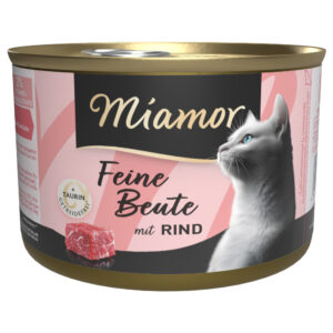 12x185g Miamor Fijne prooi rund natvoer voor katten