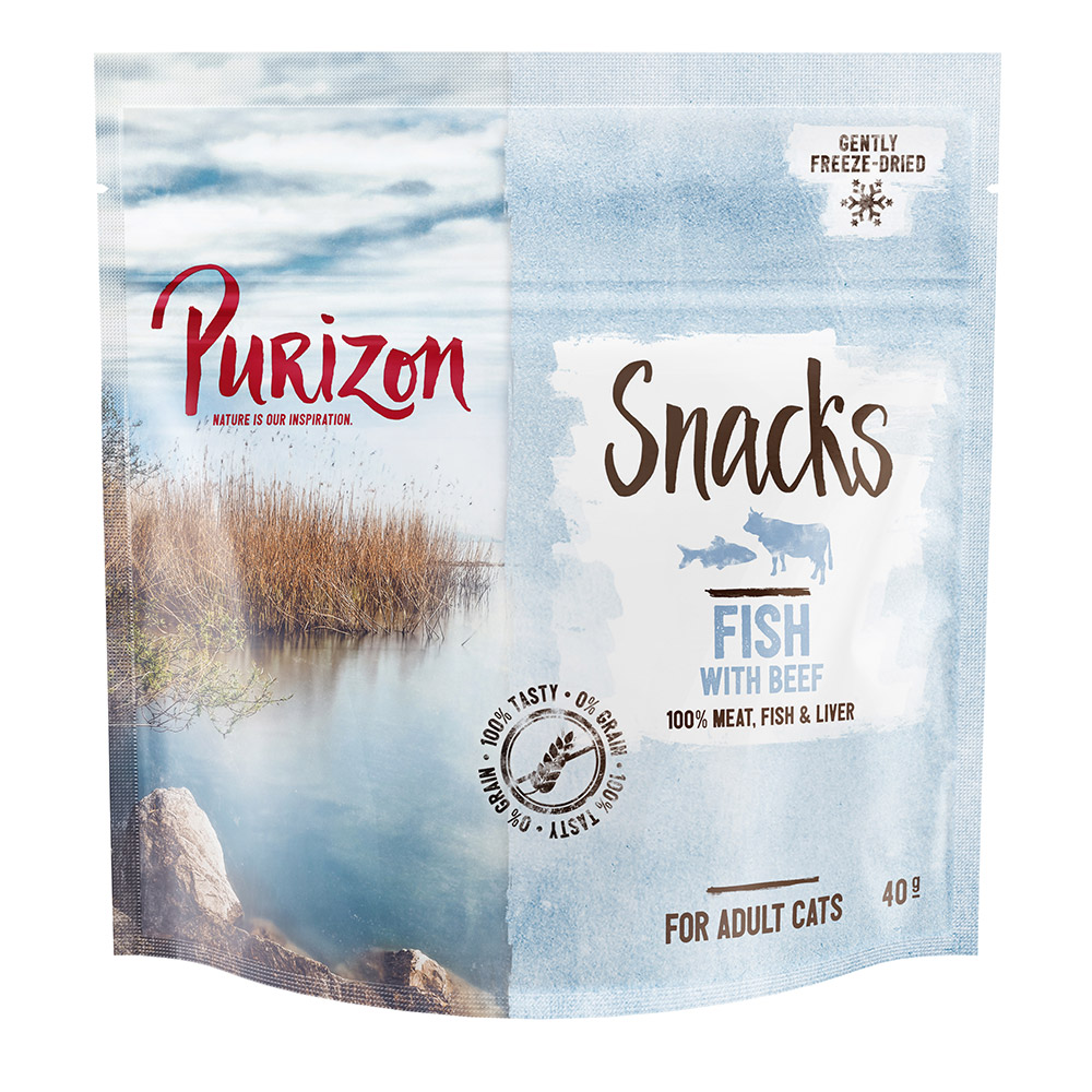 40g Vis & Rund Graanvrij Purizon Kattensnacks