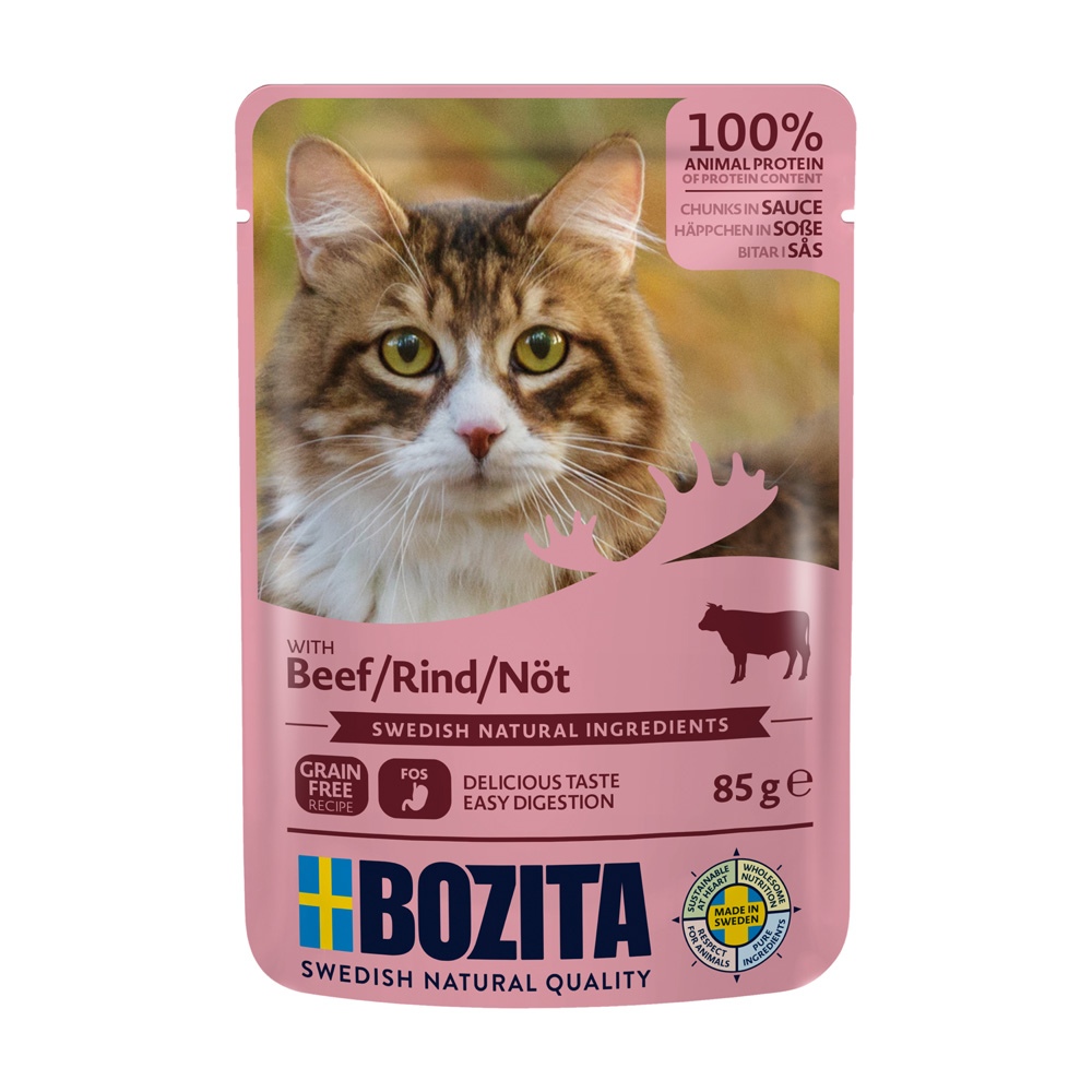 24x85g Stukjes in Saus Pouch Rund Bozita Kattenvoer