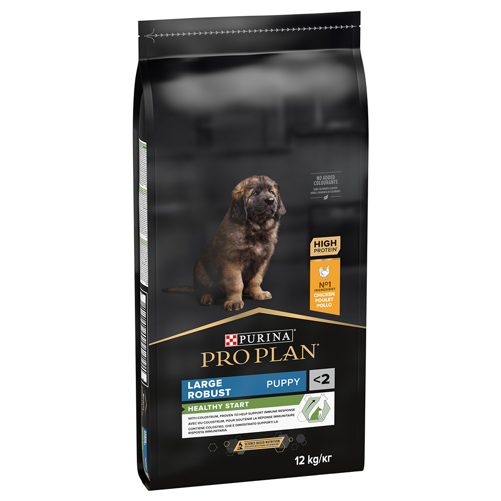 2x12kg Large Robust Puppy Optistart Kip & Rijst Pro Plan Hondenvoer