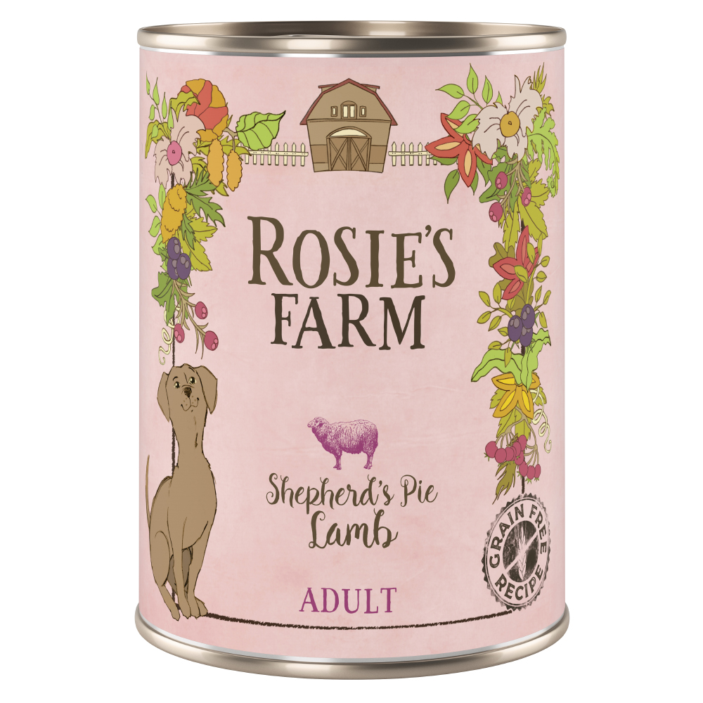 Voordeelpakket Rosie’s Farm Adult 24 x 400 g Hondenvoer – Lam