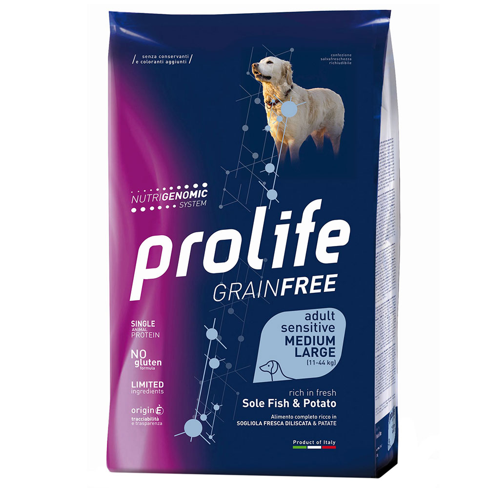 2x10kg Vis & Aardappel Adult M/L Graanvrij Prolife Droge Honden
