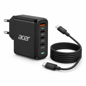Acer 100W GaN PD Oplader, USB-poorten: 3C+1A, EU-stekker