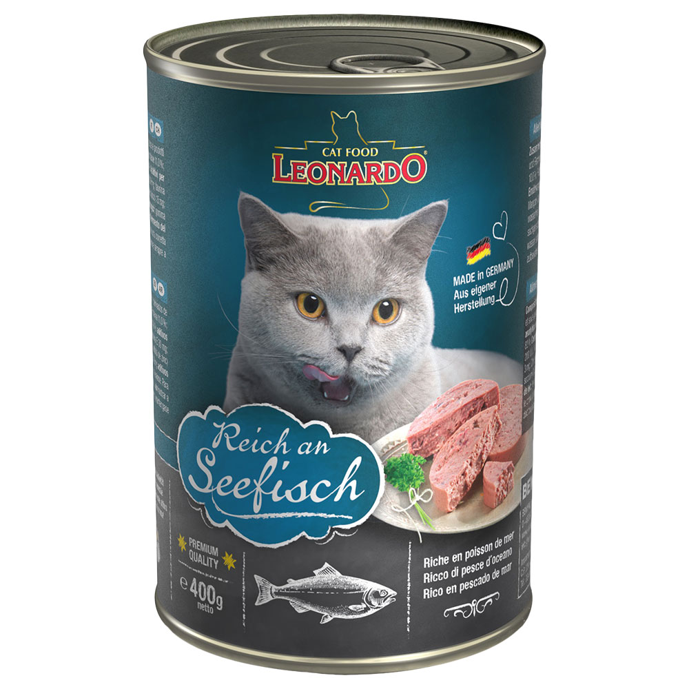 6x400g All Meat Rijk aan Zeevis Leonardo Kattenvoer