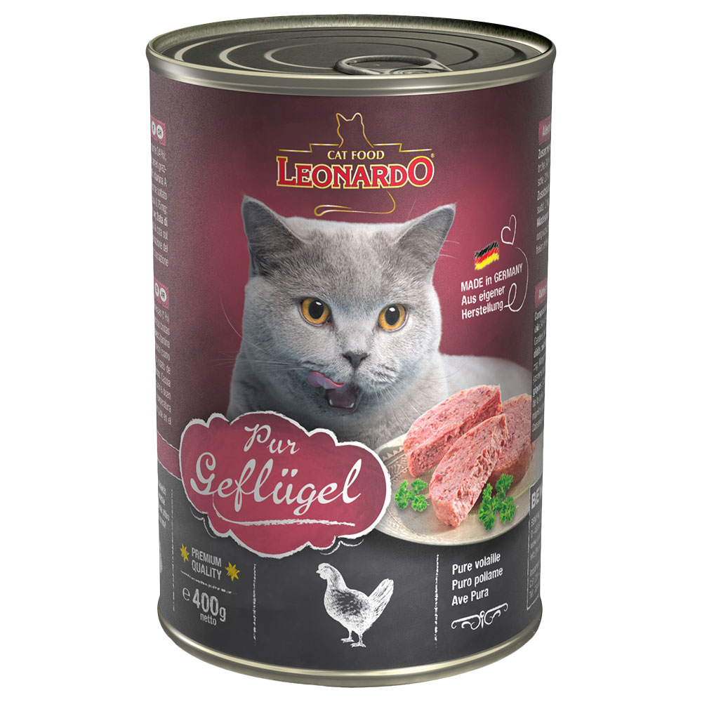 6x400g All Meat Gevogelte Puur Leonardo Kattenvoer