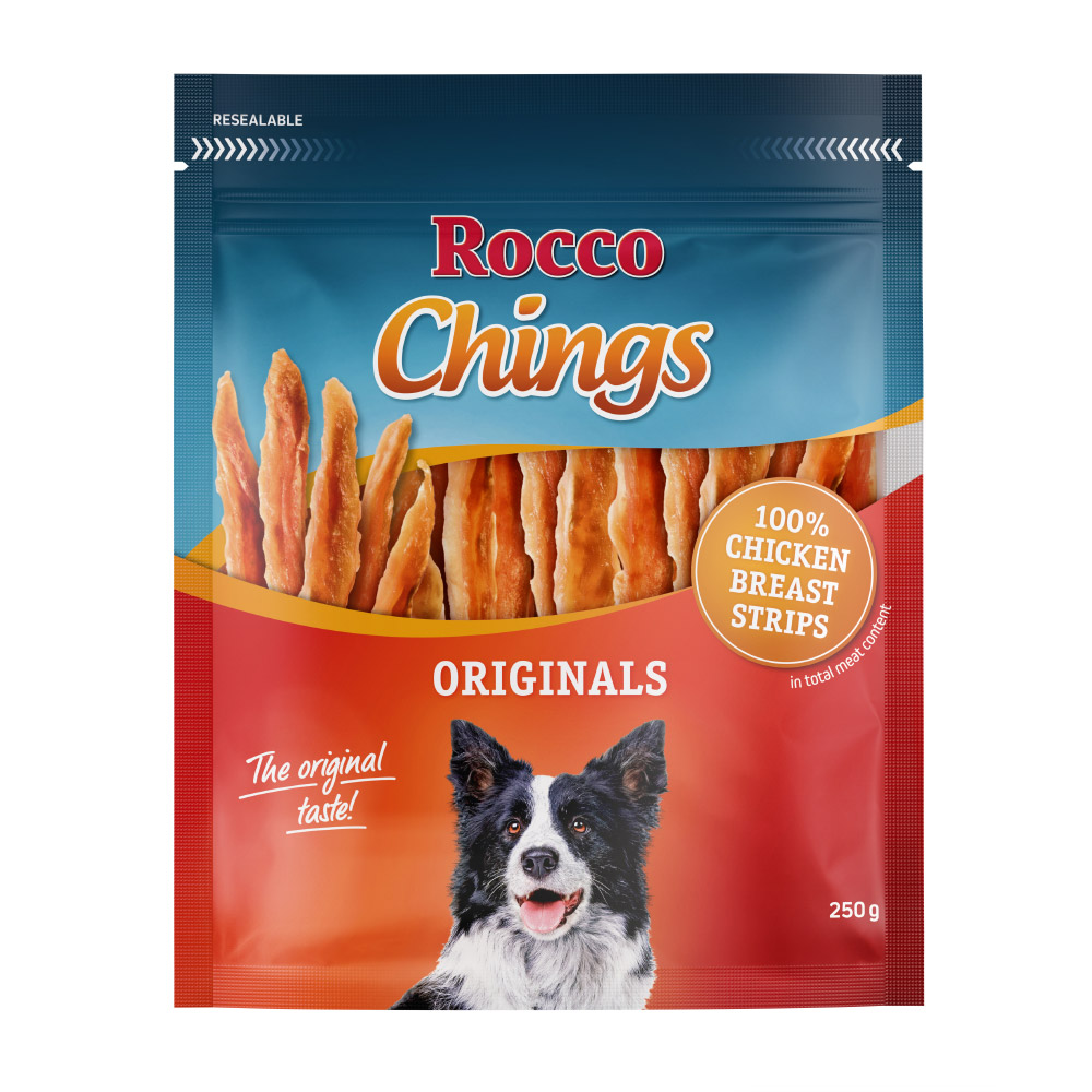 Rocco Senior 6 x 800 g Hondenvoer Bestel ook snacks: Rocco Chings Kipfilet in Repen 250 g