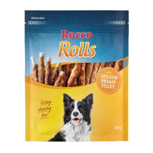 200g Rolls Kauwsticks met Kippenborstfilet Rocco Hondensnacks