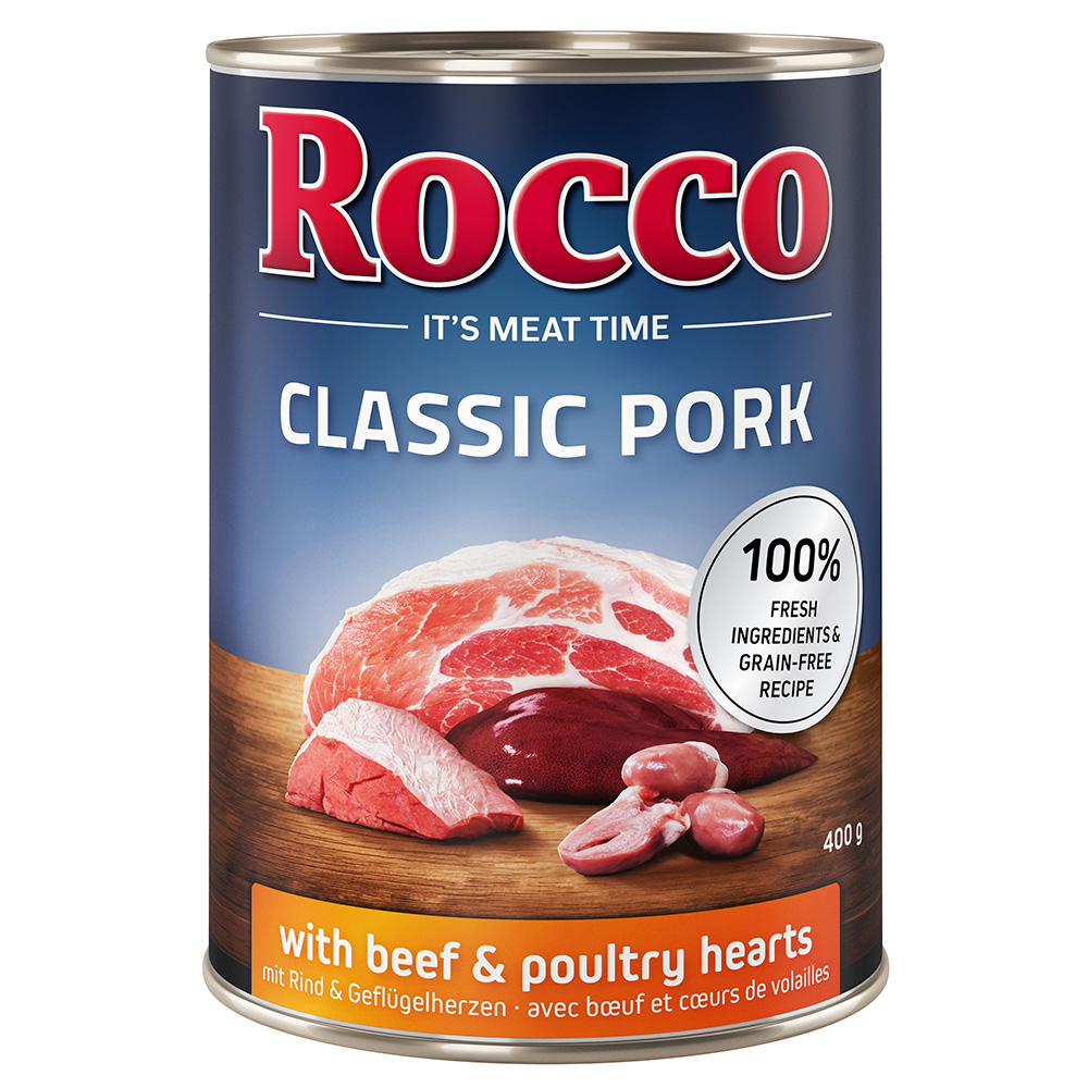 24x400g Rund & Gevogelteharten Classic Pork Rocco Hondenvoer