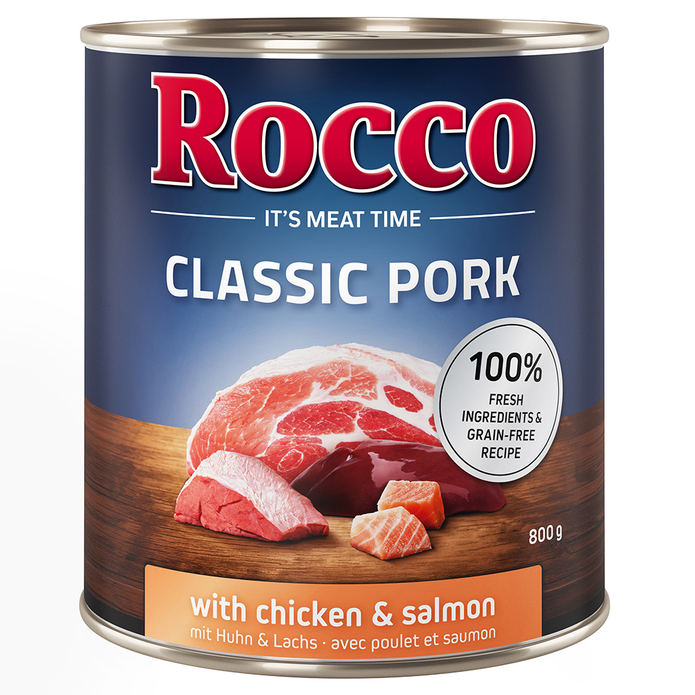 Rocco Classic Pork 6 x 800 g Hondenvoer Kip & Zalm