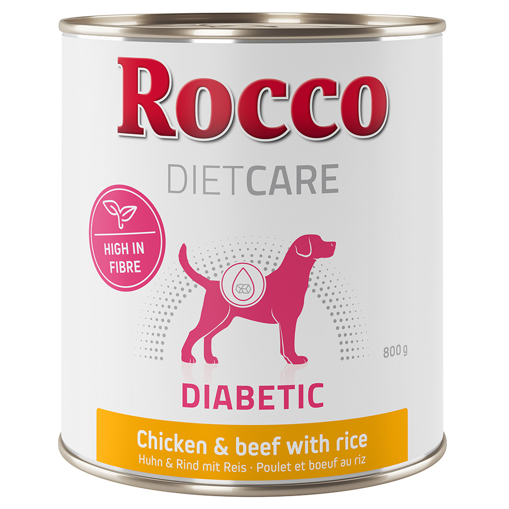 Rocco Diet Care Diabetic Kip & Rund met Rijst 800g 12 x 800 g