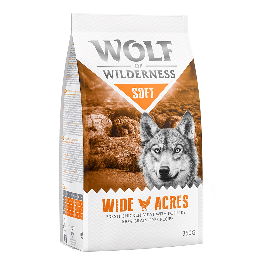 Wolf of Wilderness “Soft – Wide Acres” – Kip Hondenvoer 350 g